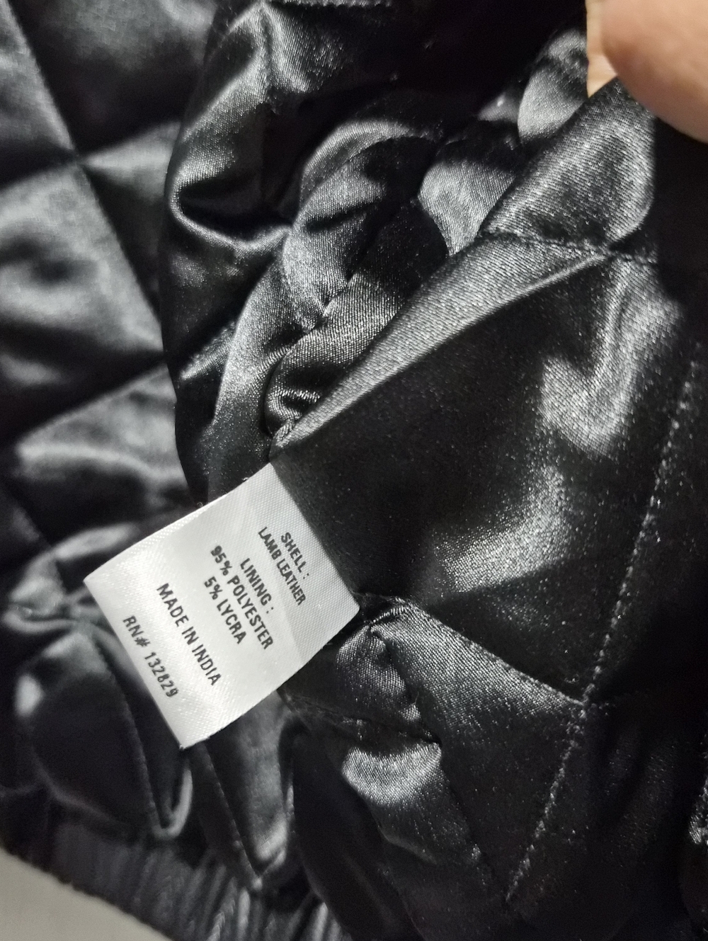 Camila Coelho Lamb Leather Black Raven Full Zip Leather Jacket Size M - Picture 11 of 12